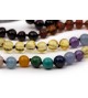 Amber teething necklace - Gemstone - White quartz